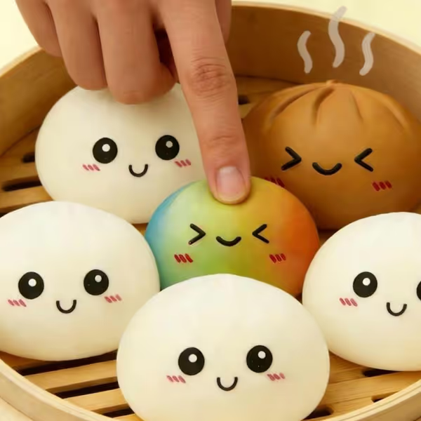 Pureluxo® Dumpling Squishies Mystery Box, Dumplings Stress Balls for Adults | Party Favors Stress Relief Gift for Friends and Coworkers