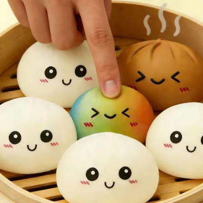 Pureluxo® Dumpling Squishies Mystery Box, Dumplings Stress Balls for Adults | Party Favors Stress Relief Gift for Friends and Coworkers
