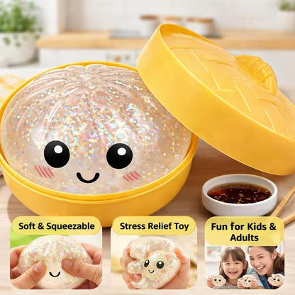 Pureluxo® Dumpling Squishies Mystery Box, Dumplings Stress Balls for Adults | Party Favors Stress Relief Gift for Friends and Coworkers