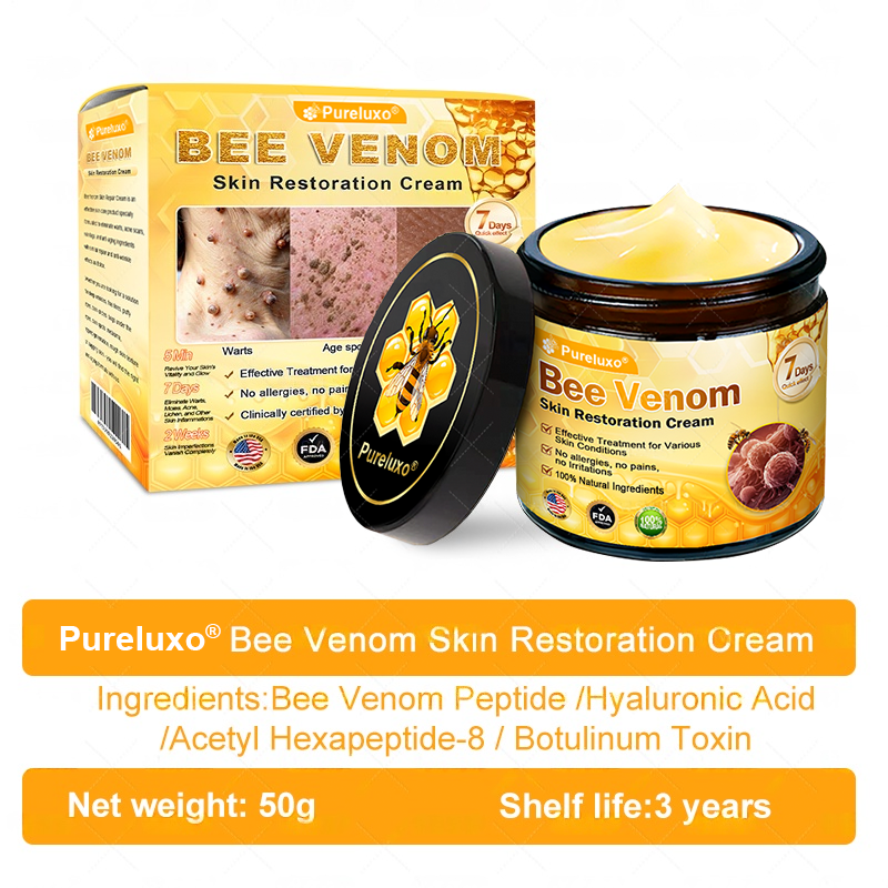 Made and Shipped from USA ✨ Pureluxo® Bee Venom Skin Restoration Cream ⏰ LAST DAY 80% OFF🛒