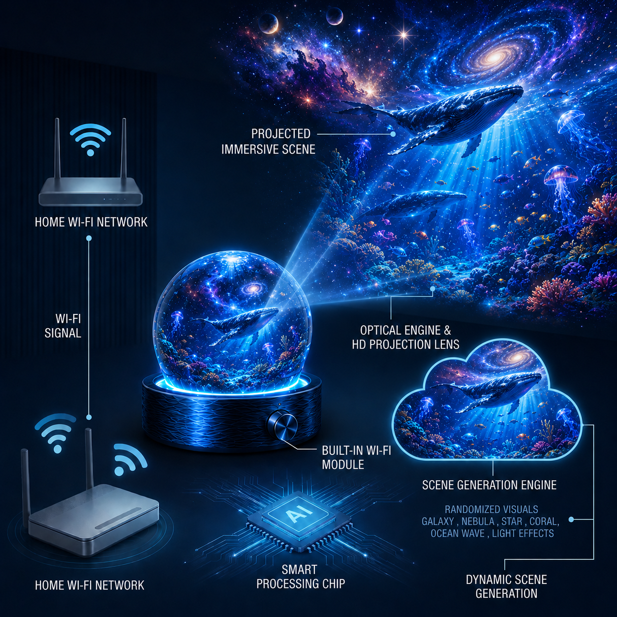 BVJ® 🌌Night Light Projector🔮💖💖