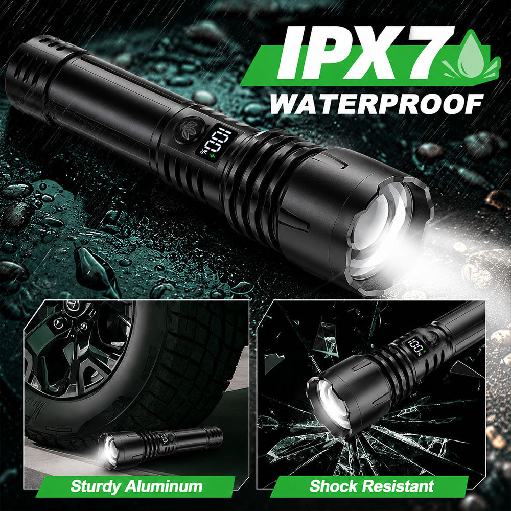 🎁 2026 Billhol® NEW Super Bright Ultimate Tactical Survival Flashlight · 2M+ SOLD · 80X Brighter ·120H Runtime · Military COB LED Tech