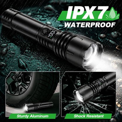 🎁 2026 Billhol® NEW Super Bright Ultimate Tactical Survival Flashlight · 2M+ SOLD · 80X Brighter ·120H Runtime · Military COB LED Tech